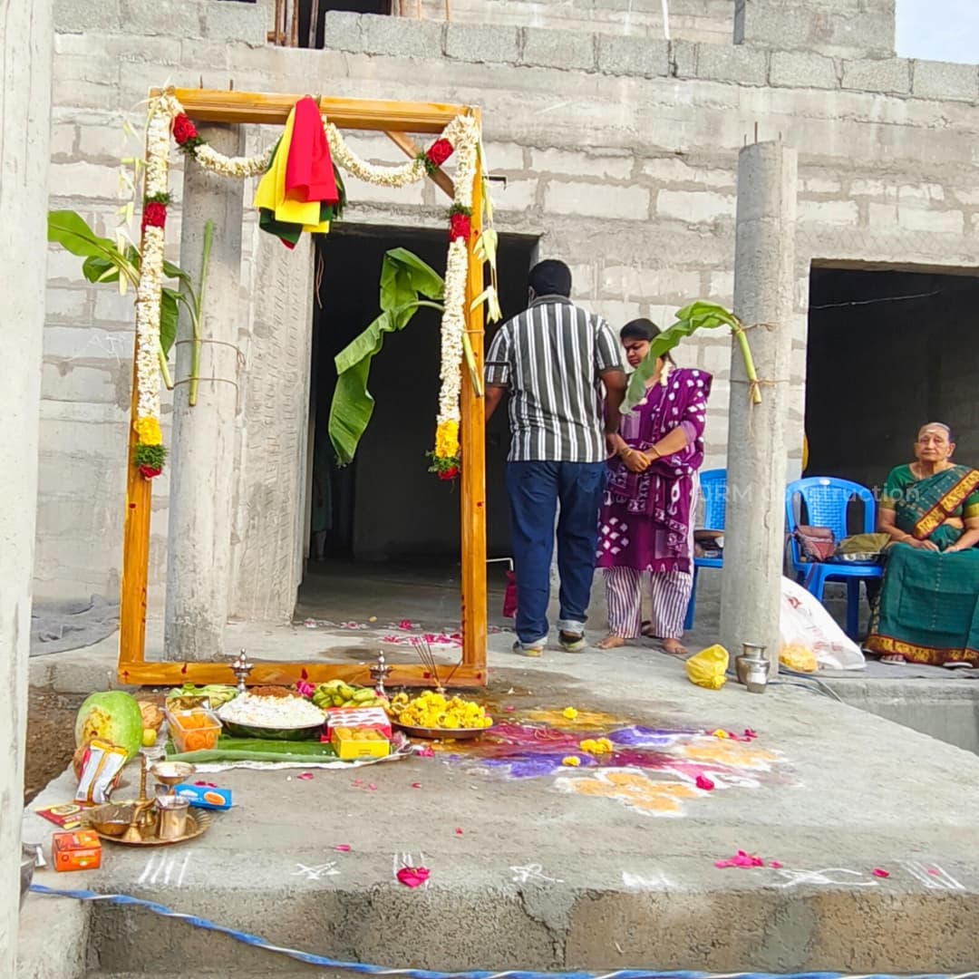 Marking structural completion with Vasakal Pooja