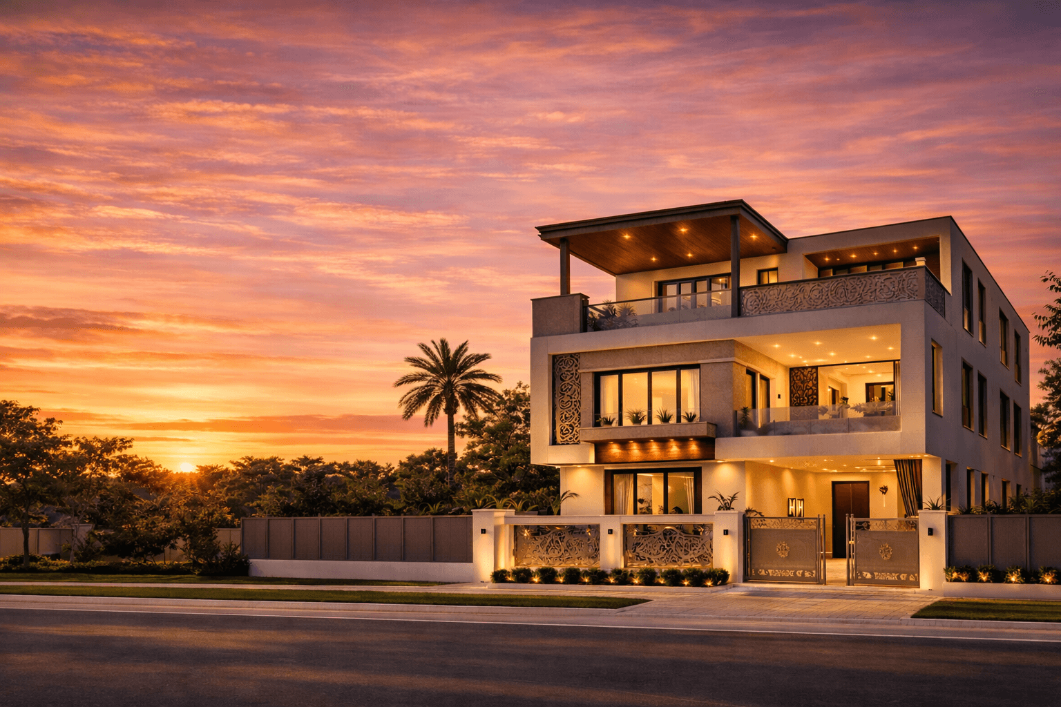 Luxury Villa Exterior Lighting