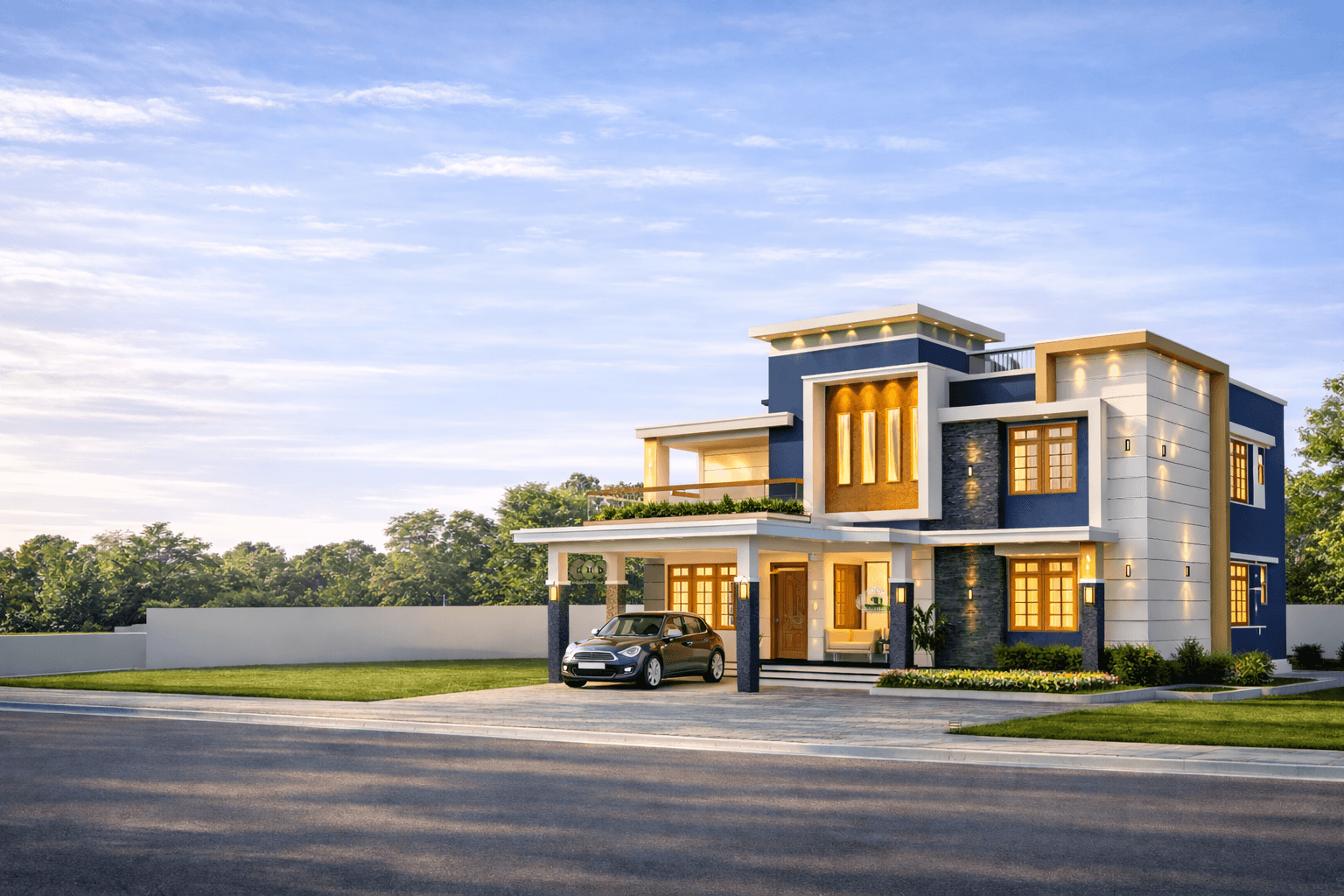 Modern Home Exterior Chennai