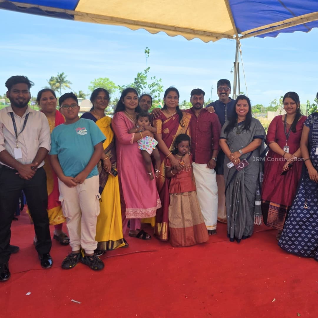 Mr. Arivoli and his family on their bhoomi pooja ceremony.jpg