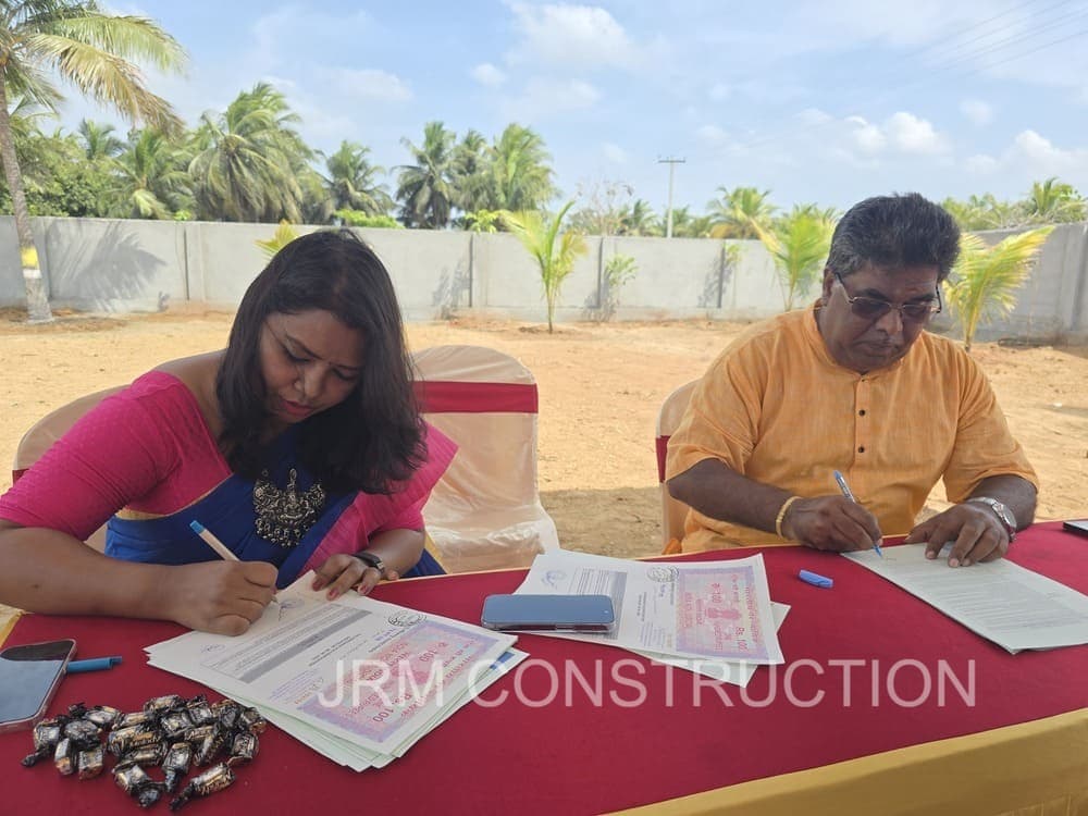 JRM Construction signing agreement for new construction project in Mugaiyur, ECR Chennai