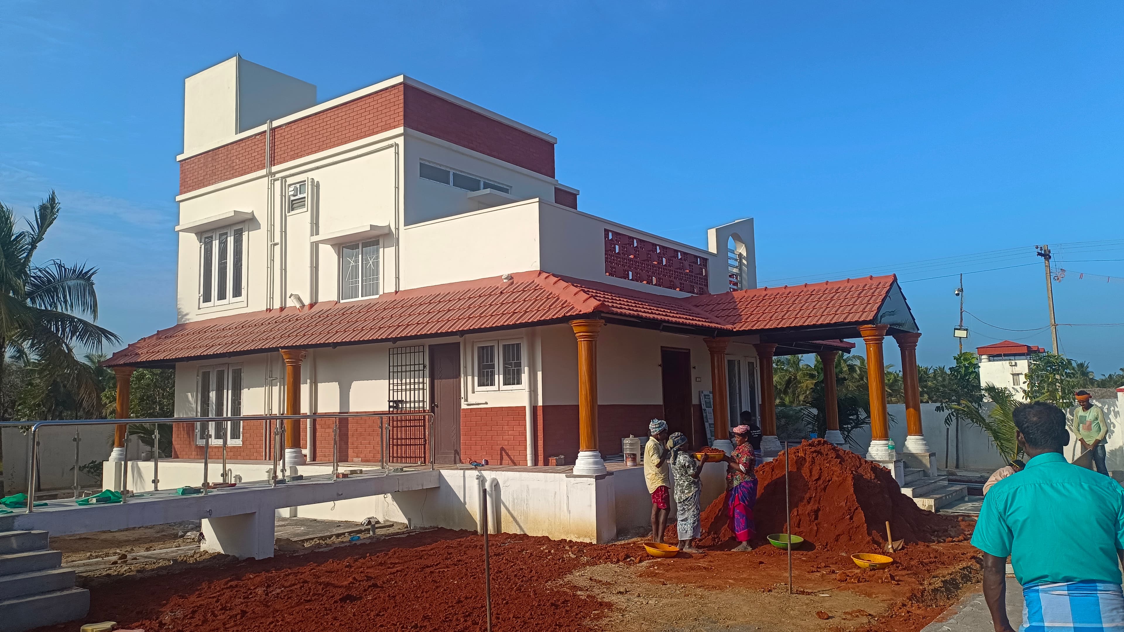 Final Touch of left view elevation