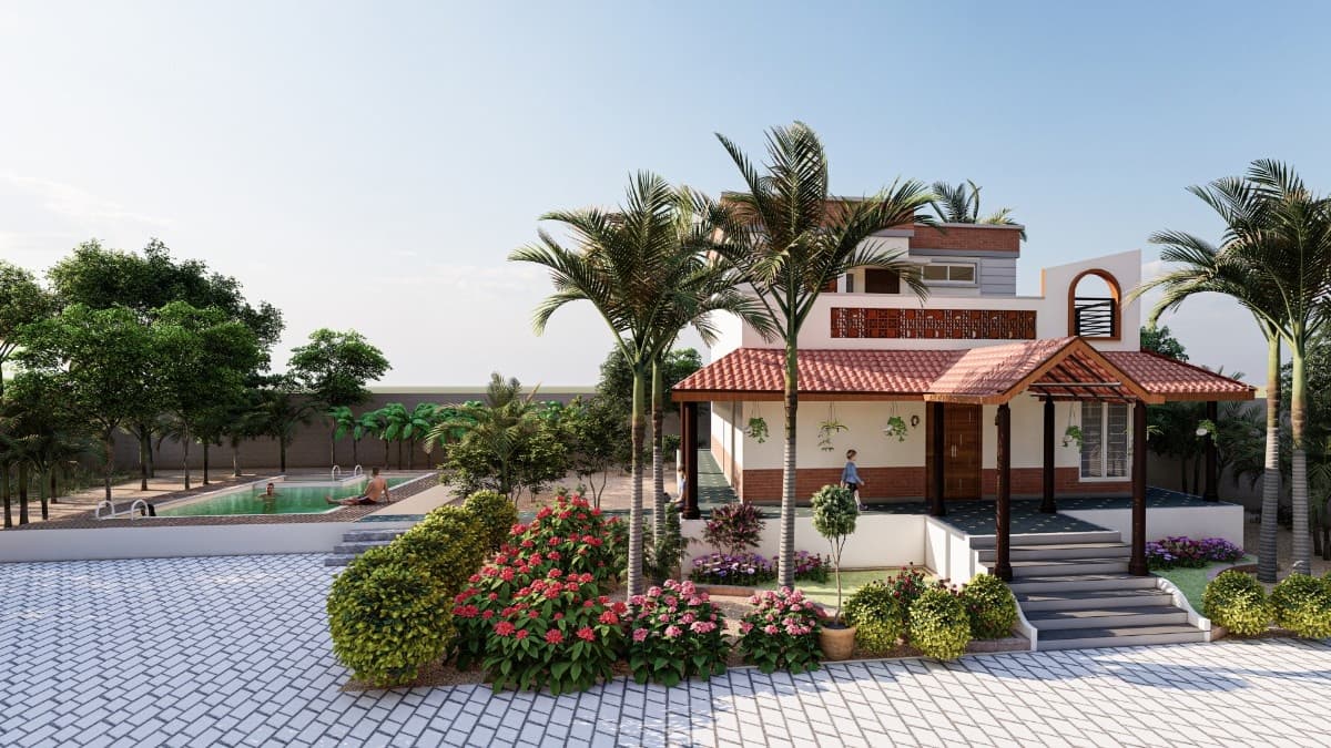 Elite G+2 Farmhouse – Luxury Retreat in Mugaiyur ECR