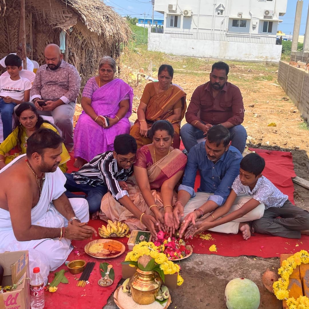 Mrs. Geetha and family's Bhoomi pooja.jpg