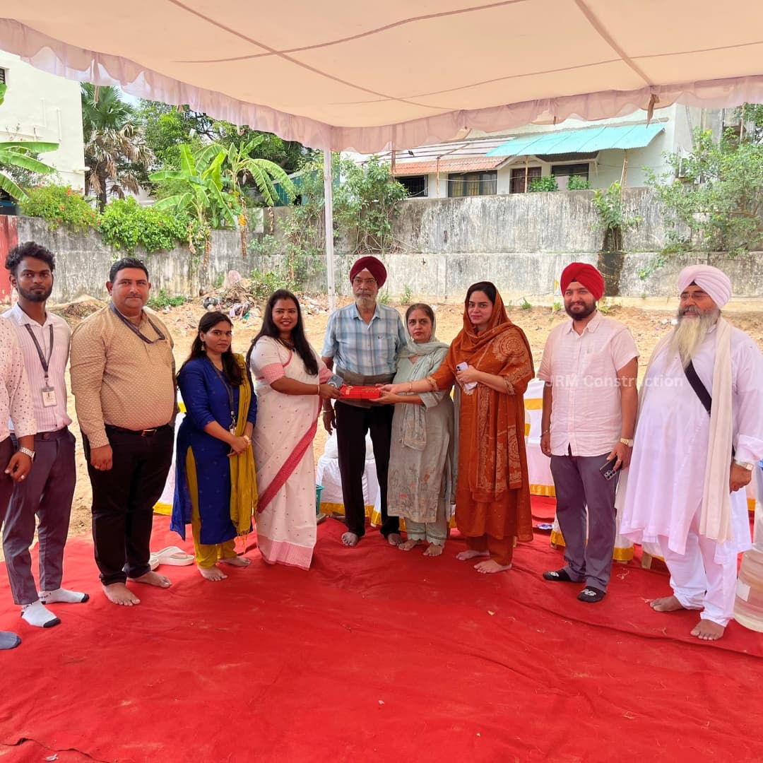 Bhoomi pooja Ceremony with family and team